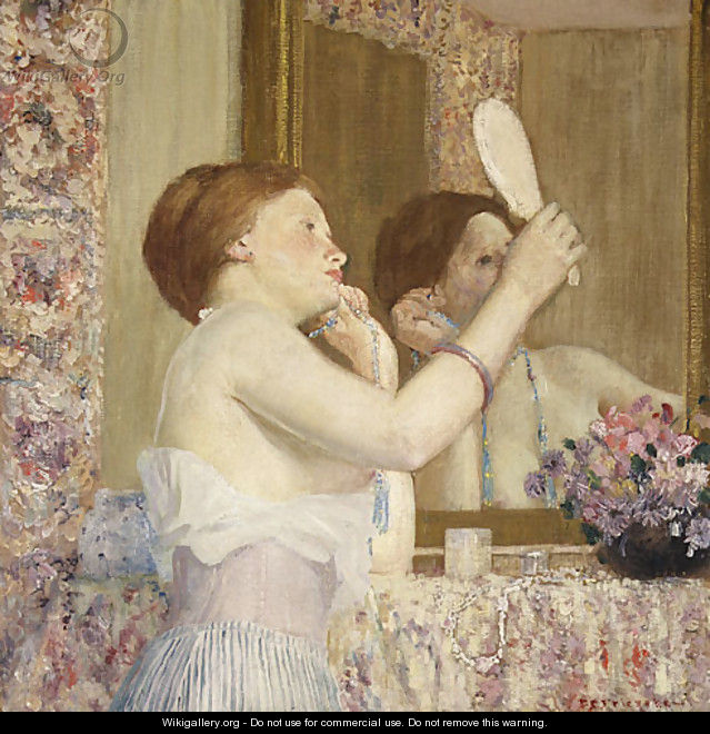 Woman with a Mirror (Femme qui se mire) 1911 - Frederick Carl Frieseke