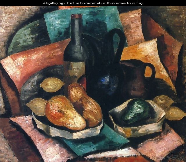 Still Life with Bottle and Pitchers - Margit Anna