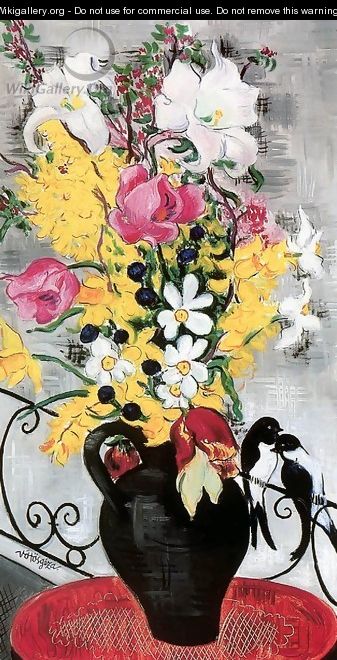 Flower Still life with Swallowsc 1932 - George Loftus Noyes