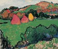 Landscape at Nagybanya with Haystacks 1915 - Robert King