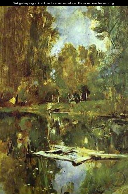 Pond In Abramtsevo Study 1886 - Valentin Aleksandrovich Serov