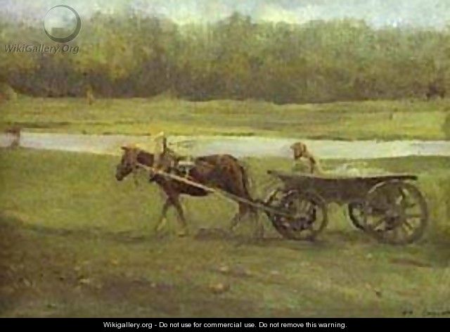 Peasant Woman In A Cart 1896 - Valentin Aleksandrovich Serov