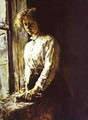 By The Window Portrait Of Olga Trubnikova 1886 - Valentin Aleksandrovich Serov