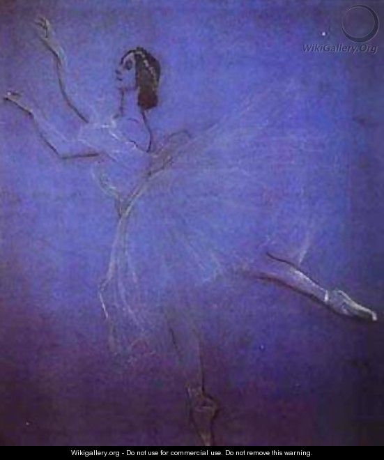 Anna Pavlova In The Ballet Sylphyde 1909 - Valentin Aleksandrovich Serov