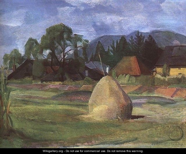 Landscape at Nagybanya c 1930 - Hugo Scheiber