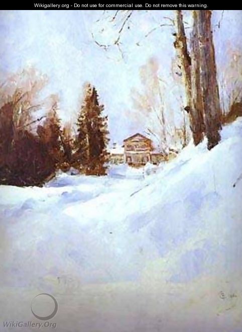 Winter In Abramtsevo The Mansion Study 1886 - Valentin Aleksandrovich Serov