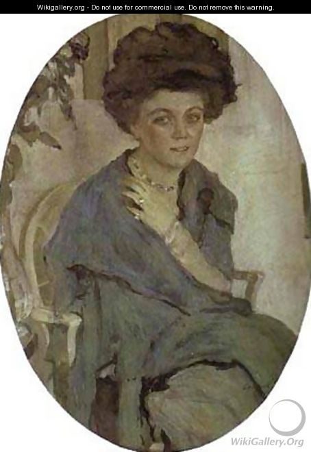 Portrait Of Yelena Oliv 1909 - Valentin Aleksandrovich Serov