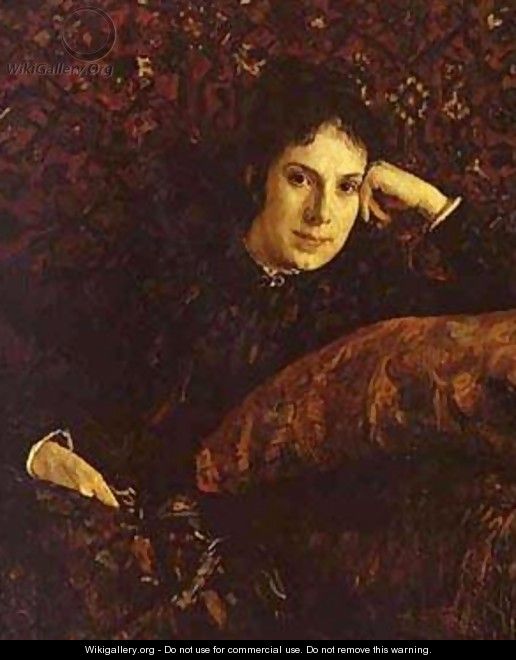 Portrait Of Yekaterina Chokolova 1887 - Valentin Aleksandrovich Serov