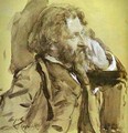 Portrait Of The Artist Ilya Repin 1901 - Valentin Aleksandrovich Serov