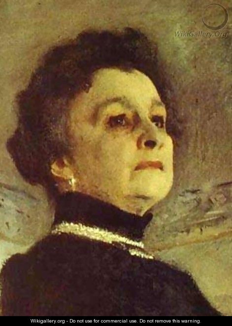 Portrait Of The Actress Maria Yermolova Detail 1905 - Valentin Aleksandrovich Serov