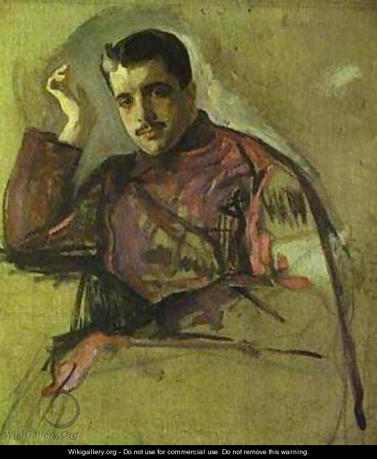 Portrait Of Sergei (Serge) Diaghilev 1904 - Valentin Aleksandrovich Serov