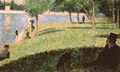 Study for Sunday Afternoon on the Island of La Grande Jatte - Georges Seurat