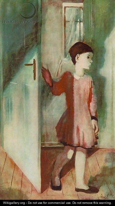 Zsuzsa at the Door 1931 - Istvan Desi-Huber