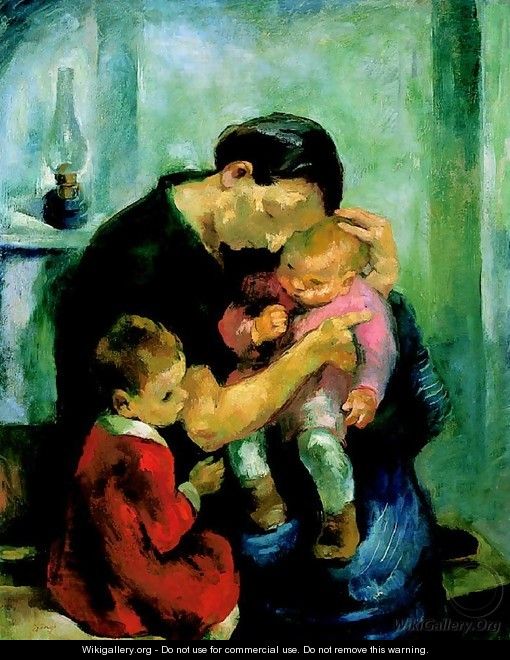 Mother (Motherhood; Mother with Her Children) 1928 - Istvan Desi-Huber