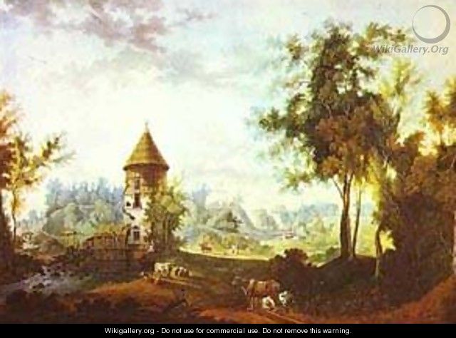 The Mill And The Peel Tower At Pavlovsk 1792 - Semen Fedorovich Shchedrin