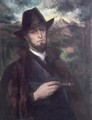 Self-portrait in Black Hat c 1926 - Lajos Nandor Varga