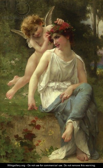 Cupid Adoring a Young Maiden - Guillaume Seignac