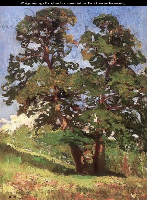 Sunlit Tree at Nagybanya 1903 - Alfred Rethel