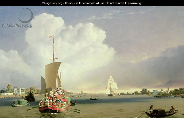 On the Hoogly River at Garden Reach below Calcutta 1852 - Martin Johann Schmidt