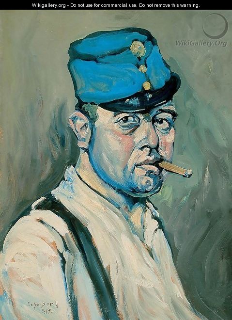 Self portrait with Military Cap 1917 - Gyula Batthyany