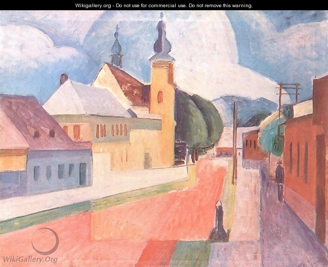 View of Nagybanya 1932 - Janos Kmetty