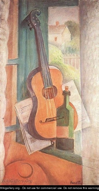 Still life with Guitar 1932 - Janos Kmetty