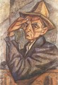 Self portrait with Yellow Hat 1965 - Janos Kmetty