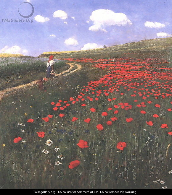Poppies in the Field 1902 - Pal Merse Szinyei