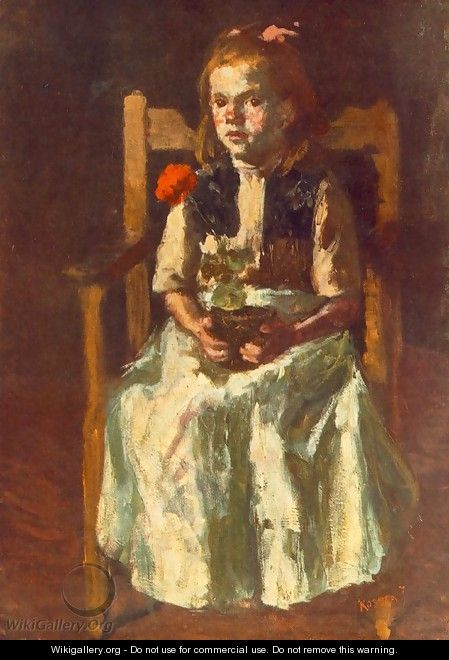 Girl with Geranium 1917 - Jeno Remsey