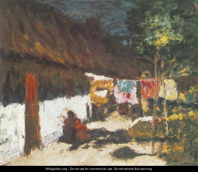 Drying Clothes 1920s - Jeno Remsey