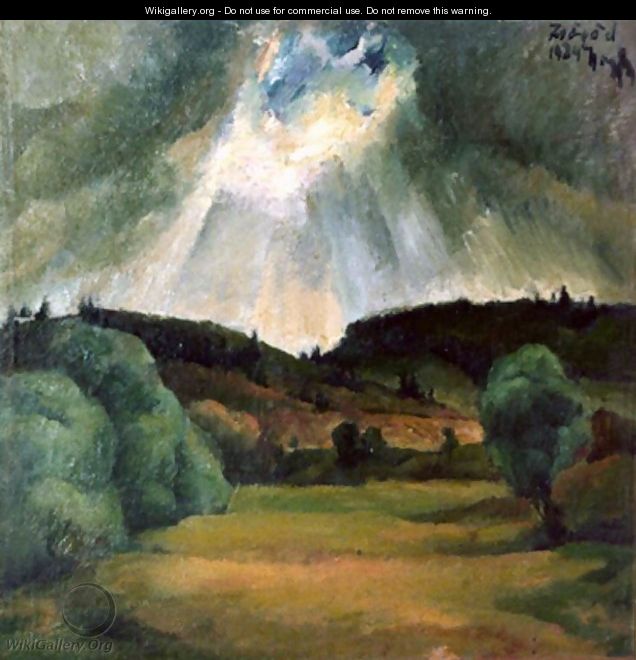 Landscape at Zsogod 1924 - Gyula Rudnay