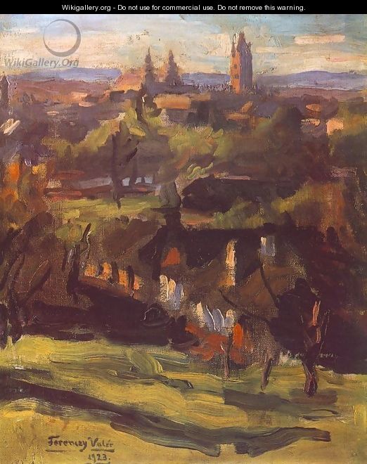Landscape at Nagybanya 1923 - Tamas Lossonczy