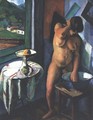Female Nude Washing - Tibor Duray