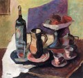 Still-life with Win Bottle - Louis Valtat