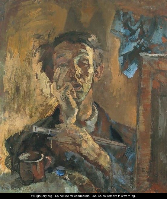 Wartime Misery Self portrait 1945 - Istvan Reti