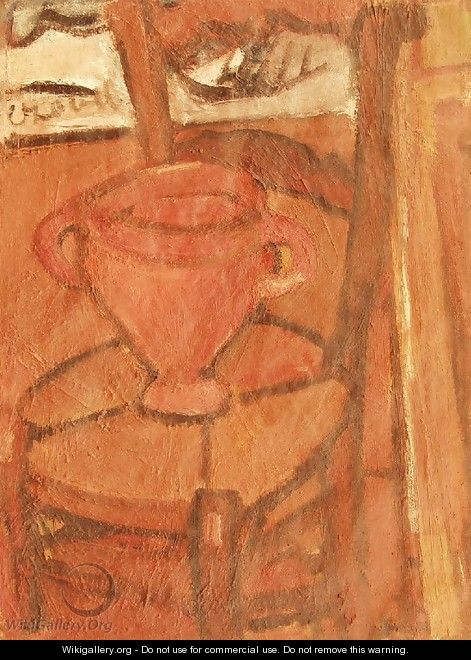 Vase on a Chair (Italian Jar) 1918 - Auguste Herbin