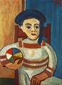 Boy Holding a Ball 1916 - Auguste Herbin