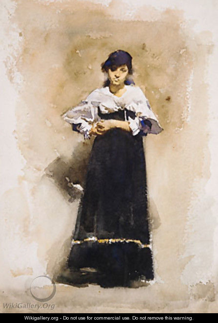 Young Woman with a Black Skirt Early 1880s - John Singer Sargent
