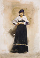 Young Woman with a Black Skirt Early 1880s - John Singer Sargent