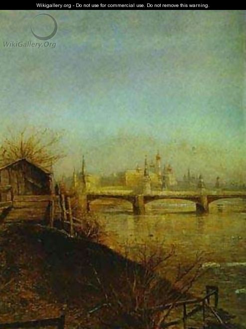 View Of The Moscow Kremlin Spring 1873 - Alexei Kondratyevich Savrasov