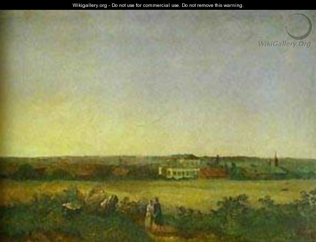 View In The Vicinity Of Moscow With A Mansion And Two Female Figures 1850 - Alexei Kondratyevich Savrasov