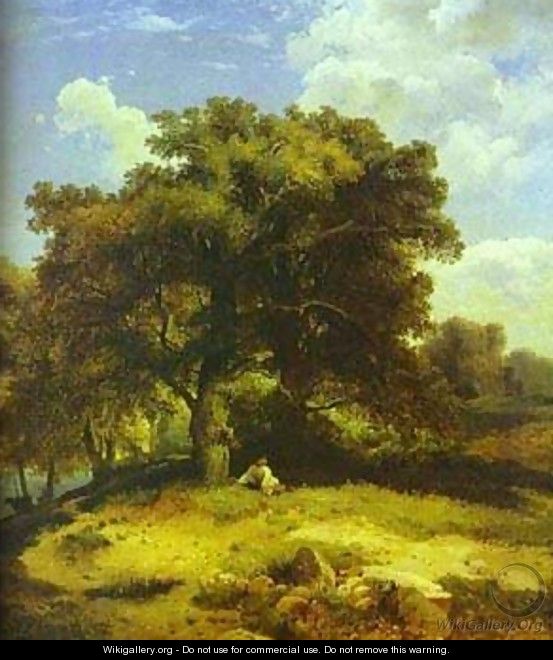 Landscape With Oaks 1850s Moscow Russia - Alexei Kondratyevich Savrasov