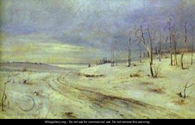 A Winter Road 1870s - Alexei Kondratyevich Savrasov