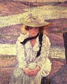 Young Woman on the Banks of the Greve River 1901 - Theo Van Rysselberghe