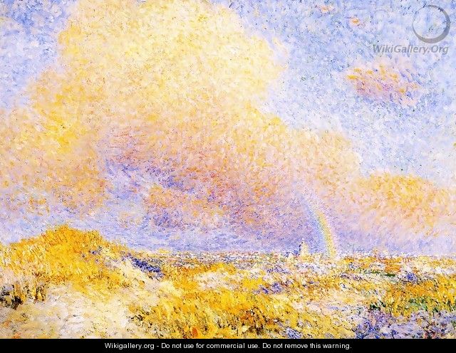 Village under a Rainbow as Seen from the Dunes 1887 - Theo Van Rysselberghe