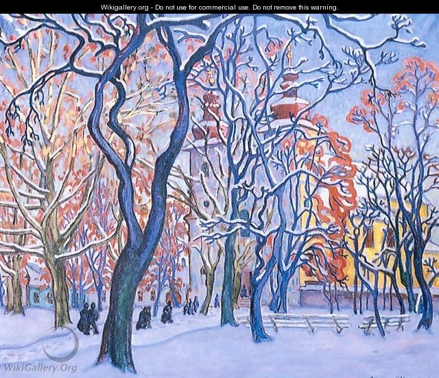 Snowy Square 1910 - Sidney Harold Meteyard