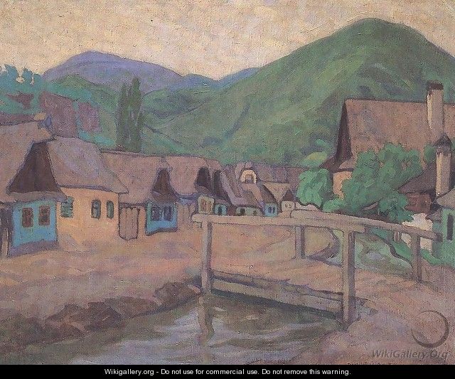 Houses along the Brook 1908 - Sidney Harold Meteyard