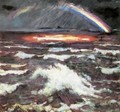 Rainbow over Lake Balaton 1930 - Istvan Csok