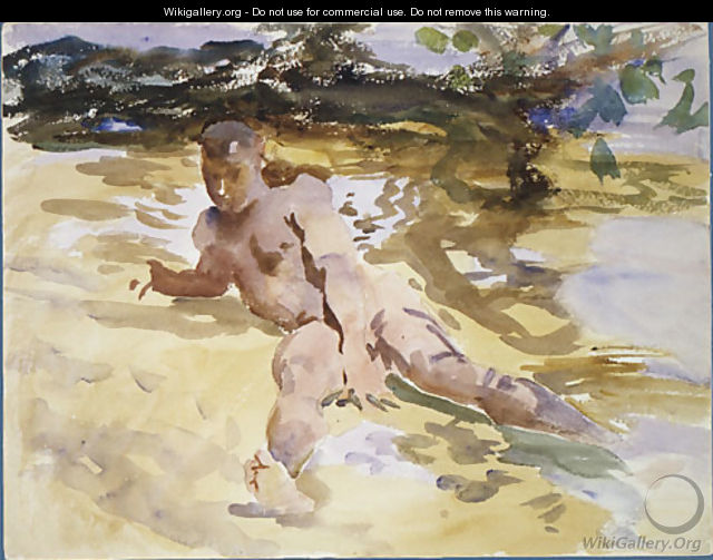 Figure on Beach Florida 1917 - John Singer Sargent