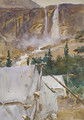 Camp and Waterfall 1916 - John Singer Sargent